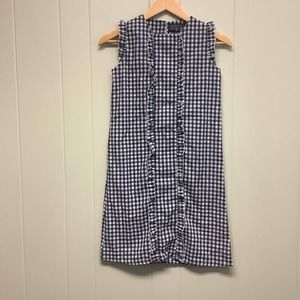 Duffield Lane Navy Blue/White Gingham Dress 16 NWOT